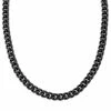 Lucleon 10 mm Black Stainless Steel Cuban Chain Necklace -MEN NECKLACES shop b ne 10mm 1 4 1