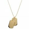 Lucleon Gold-Tone With Double Dog Tag Ball Chain Necklace -MEN NECKLACES shop bgvgkuj