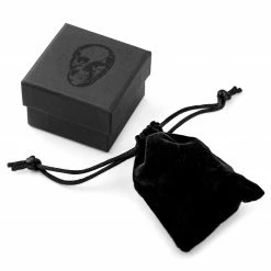 Moody Mason Gold-Tone & Black Skull Cable Chain Necklace -MEN NECKLACES shop box mm