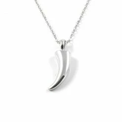 Fort Tempus Silver-Tone Stainless Steel Curved Tooth Cable Chain Necklace