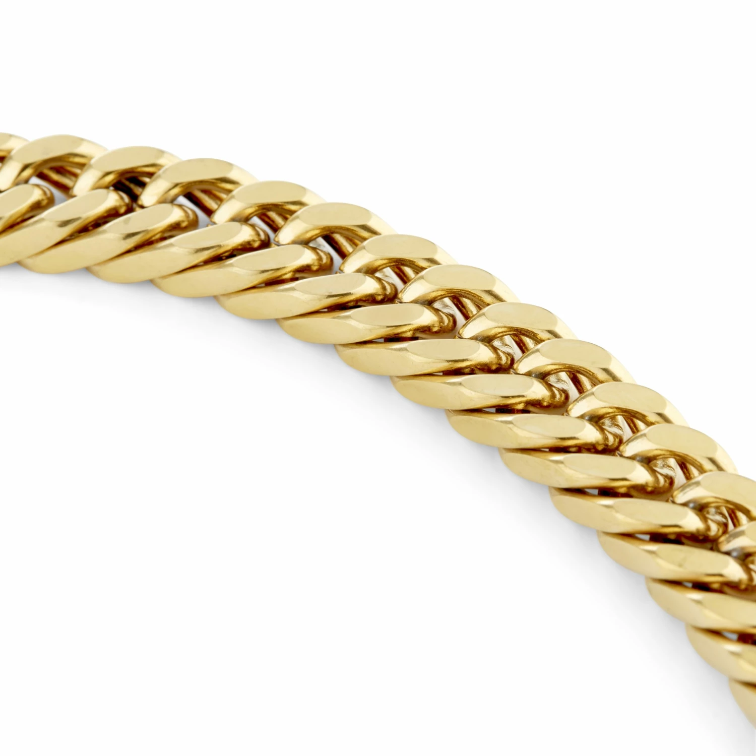 Lucleon 12 mm Gold-Tone Cuban Chain Necklace 4 Lucleon 12 mm Gold-Tone Cuban Chain Necklace - Image 2