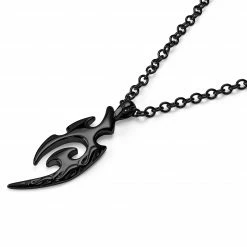 Lucleon Black Stainless Steel Tribal Cable Chain Necklace -MEN NECKLACES shop cfyjcjdh