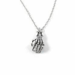 Fort Tempus Silver-Tone Stainless Steel Dead Man's Hand Cable Chain Necklace