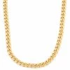 Lucleon 10 mm Gold-Tone Cuban Chain Necklace -MEN NECKLACES shop g ne 10mm 2 4