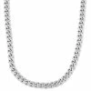 Lucleon 10 mm Silver-Tone Stainless Steel Cuban Chain Necklace -MEN NECKLACES shop g ne 10mm 2 9 1