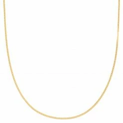 Lucleon 1/16" (2 mm) Gold-Tone Curb Chain Necklace