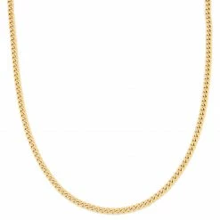 Lucleon 1/5" (4 mm) Gold-Tone Curb Chain Necklace