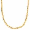 Lucleon 8 mm Gold-Tone Cuban Chain Necklace -MEN NECKLACES shop g ne 8mm 1 4 1