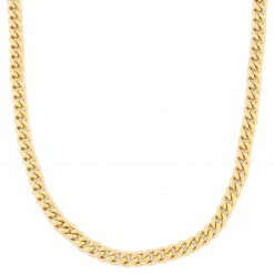 Lucleon 8 mm Gold-Tone Cuban Chain Necklace