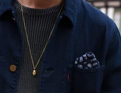 Lucleon Iconic | Gold-Tone Skull Curb Chain Necklace -MEN NECKLACES shop golden skull necklace2