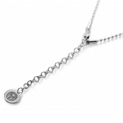 Lucleon Silver-Tone Stainless Steel With Double Dog Tag Ball Chain Necklace -MEN NECKLACES shop hvufvioh