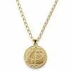 Lucleon Gold-Tone Viking Ship Coin Cable Chain Necklace -MEN NECKLACES shop igor