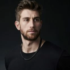 Lucleon 10 mm Black Stainless Steel Cuban Chain Necklace -MEN NECKLACES shop jwm megashoot 1 15140 1