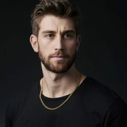 Lucleon 1/4" (6 mm) Gold-Tone Cuban Chain Necklace -MEN NECKLACES shop jwm megashoot 1 15155