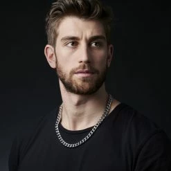 Lucleon 10 mm Silver-Tone Stainless Steel Cuban Chain Necklace -MEN NECKLACES shop jwm megashoot 1 15190 1