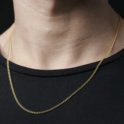 Lucleon 1/16" (2 mm) Gold-Tone Curb Chain Necklace -MEN NECKLACES shop jwm megashoot 2 15145 cu 1