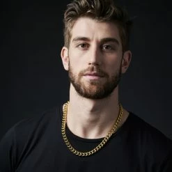 Lucleon 10 mm Gold-Tone Cuban Chain Necklace -MEN NECKLACES shop jwm megashoot 2 15165