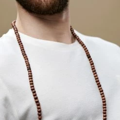 Collin Rowe Red & Brown Wooden Pearl Beaded Necklace -MEN NECKLACES shop jwm megashoot n 2 69 4649 1