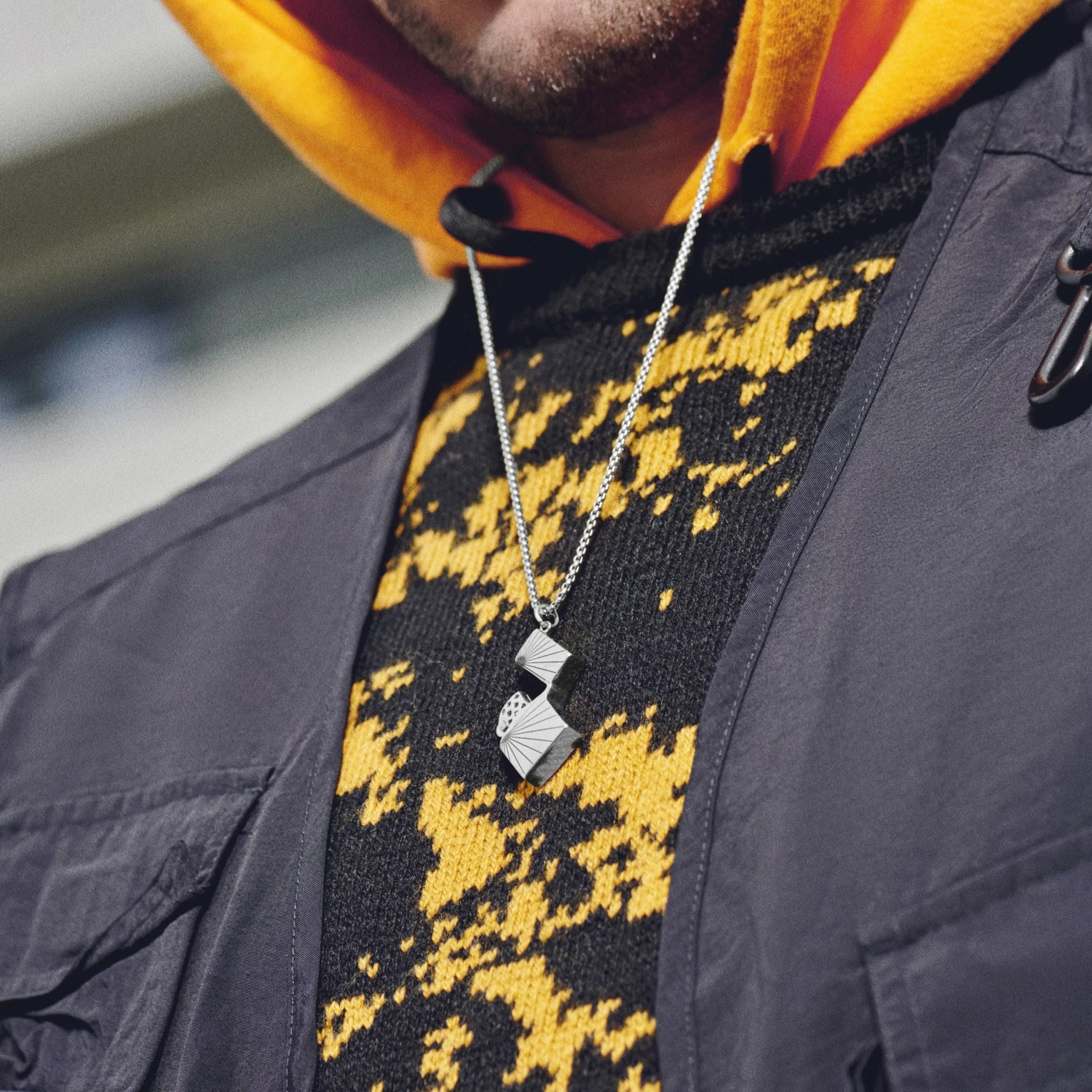 Otsu Egan | Silver-Tone Stainless Steel Lighter Box Chain Necklace 4 Otsu Egan | Silver-Tone Stainless Steel Lighter Box Chain Necklace - Image 2