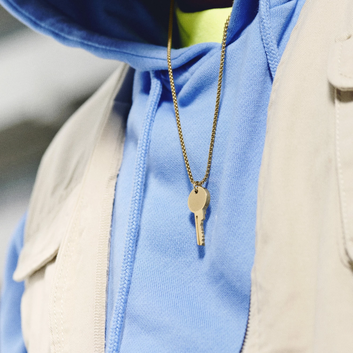 Otsu Egan | Gold-Tone Key Box Chain Necklace 4 Otsu Egan | Gold-Tone Key Box Chain Necklace - Image 2