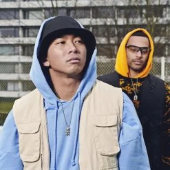 Otsu Egan | Silver-Tone Stainless Steel Teddy Bear Box Chain Necklace -MEN NECKLACES shop jwm otes drop 25147 25143 michael doroc nathan grant 1x1 1