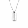 Fort Tempus Silver-Tone Stainless Steel Cross Lettering Cable Chain Necklace -MEN NECKLACES shop kors skrift stalhalskade 1