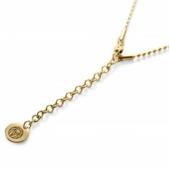 Lucleon Gold-Tone With Double Dog Tag Ball Chain Necklace -MEN NECKLACES shop ll charm b