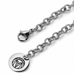 Lucleon Silver-Tone Stainless Steel Inlined Cross Cable Chain Necklace -MEN NECKLACES shop locksteeeel2
