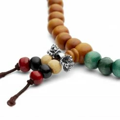 Collin Rowe Multicolor Wooden Beaded Necklace -MEN NECKLACES shop regn3