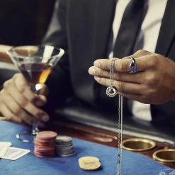 Seizmont Ace | Silver-tone Clubs Poker Chip Pendant Necklace -MEN NECKLACES shop rel ace drop27 silver id killian 1x1 41