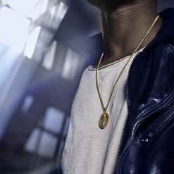 Lucleon Sanctus | Gold-Tone Miraculous Medal Wheat Chain Necklace 9 Lucleon Sanctus | Gold-Tone Miraculous Medal Wheat Chain Necklace -MEN NECKLACES shop rel coin 1x1 25159 3