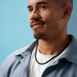 Lucleon Amager | 6 mm Gunmetal Stainless Steel Rope Chain Necklace 11 Lucleon Amager | 6 mm Gunmetal Stainless Steel Rope Chain Necklace -MEN NECKLACES shop rst acpa collectionpage black 23069 bjarkejohansen 3