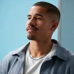 Lucleon Amager | 6 mm Silver-Tone Stainless Steel Figaro Chain Necklace 12 Lucleon Amager | 6 mm Silver-Tone Stainless Steel Figaro Chain Necklace -MEN NECKLACES shop rst acpa collectionpage gold 23071 black 23072 silver 23070 bjarkejohansen 2 3