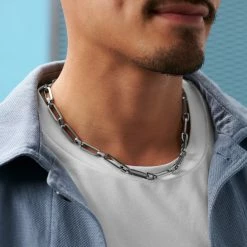 Lucleon Amager | 8 mm Silver-Tone Stainless Steel Cable Chain Necklace -MEN NECKLACES shop rst acpa collectionpage silver 23048 bjarkejohansen 3