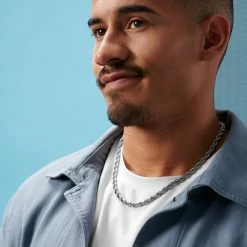 Lucleon Amager | 6 mm Silver-Tone Stainless Steel Rope Chain Necklace 11 Lucleon Amager | 6 mm Silver-Tone Stainless Steel Rope Chain Necklace -MEN NECKLACES shop rst acpa collectionpage silver 23067 bjarkejohansen 3