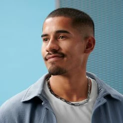 Lucleon Amager | 8 mm Silver-Tone & Gunmetal Stainless Steel Cable Chain Necklace -MEN NECKLACES shop rst acpa collectionpage silverblack 23053 bjarkejohansen 2