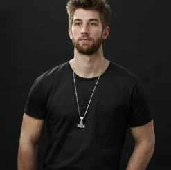 Fort Tempus Silver-Tone Stainless Steel Thor's Hammer Cable Chain Necklace -MEN NECKLACES shop rst megashoot n 18 4685