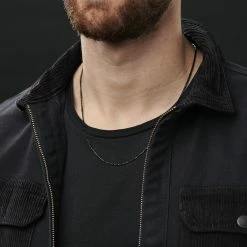 Lucleon 2 mm Black Stainless Steel Curb Chain Necklace -MEN NECKLACES shop rst megashoot n 20 15118 1