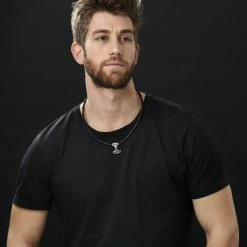 Fort Tempus Black Leather With Double-Sided Viking Hammer Necklace -MEN NECKLACES shop rst megashoot n 25 14386 1