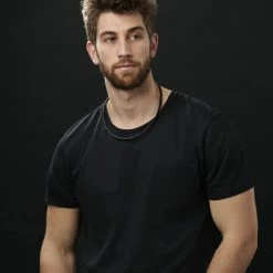 Collin Rowe 5 mm Black Leather Woven Necklace -MEN NECKLACES shop rst megashoot n 31 12121