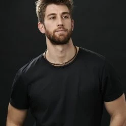 Lucleon Brown Leather With Rose Gold-Tone Clasps Braided Necklace 13 Lucleon Brown Leather With Rose Gold-Tone Clasps Braided Necklace -MEN NECKLACES shop rst megashoot n 33 8598