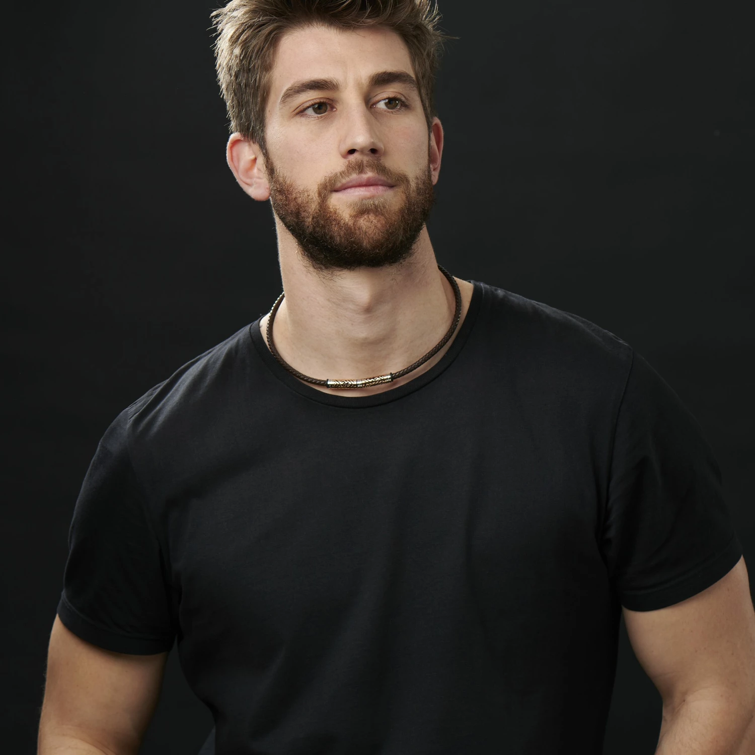 Lucleon Brown Leather With Rose Gold-Tone Clasps Braided Necklace 8 Lucleon Brown Leather With Rose Gold-Tone Clasps Braided Necklace - Image 6