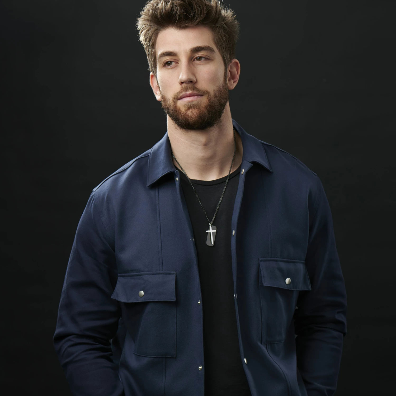 Fort Tempus Immanuel Cross & Black Dog Tag Necklace 6 Fort Tempus Immanuel Cross & Black Dog Tag Necklace - Image 4