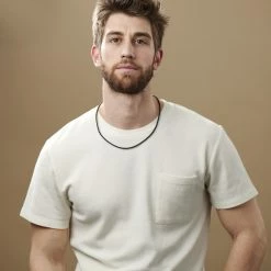 Collin Rowe 3 mm Black Leather Rope Chain Necklace -MEN NECKLACES shop rst megashoot n 76 12095