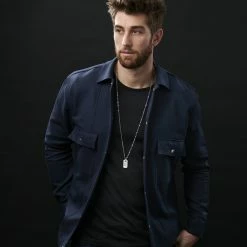 Lucleon Silver-Tone Stainless Steel Believe Dog Tag Cable Chain Necklace -MEN NECKLACES shop rst megashoot n 9 8540