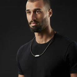 Fort Tempus Brown Leather With Silver-Tone Stainless Steel Rune Barrel Necklace -MEN NECKLACES shop rst megashoot neck 14363 1