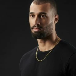 Lucleon 1/5" (4 mm) Gold-Tone Curb Chain Necklace -MEN NECKLACES shop rst megashoot neck 15153 1 1