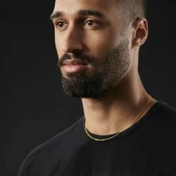 Fort Tempus 2 mm Gold-Tone Cable Chain Necklace -MEN NECKLACES shop rst megashoot neck 9665 1