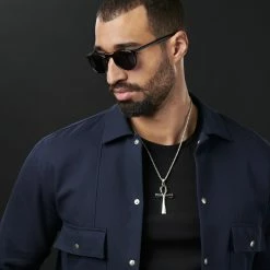 Fort Tempus Ankh | Silver-Tone Stainless Steel Ankh Curb Chain Necklace 11 Fort Tempus Ankh | Silver-Tone Stainless Steel Ankh Curb Chain Necklace -MEN NECKLACES shop rst megashoot neck2 1 17554