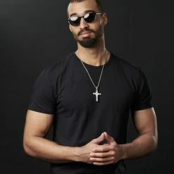 Fort Tempus Silver-Tone Stainless Steel Studded & Layered Cross Box Chain Necklace 11 Fort Tempus Silver-Tone Stainless Steel Studded & Layered Cross Box Chain Necklace -MEN NECKLACES shop rst megashoot neck2 1 17560